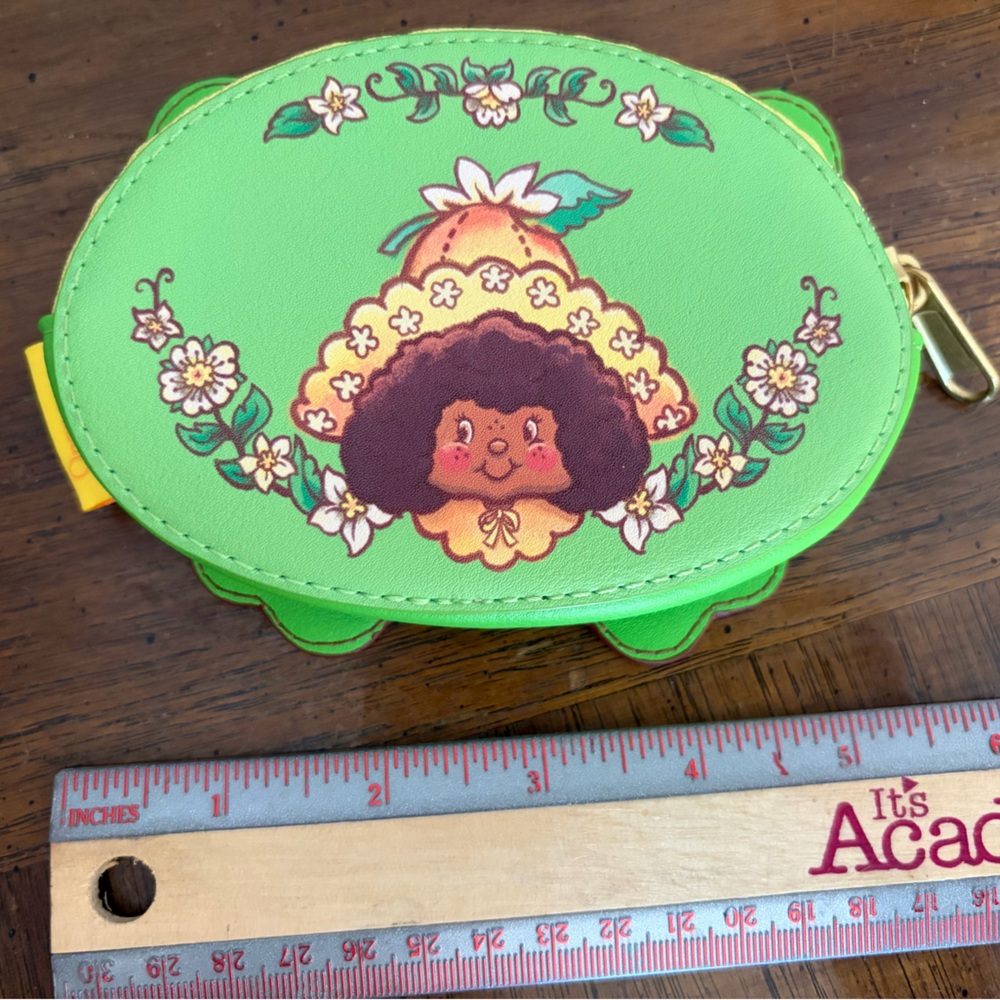 Orange Blossom Coin Pouch in Yellow and Green - Picture 2 of 2